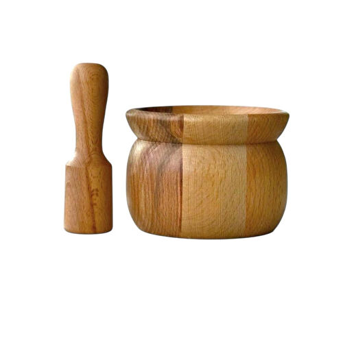 Kaf Ahşap Kayın Havan / Safran