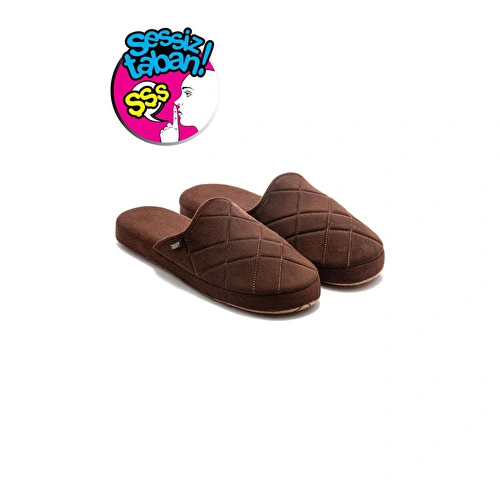 Twigy Bako Sessiz Taban Erkek Ev Terliği Kahverengi 41/46