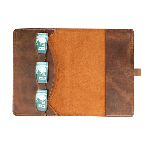Bloominbag Bloom Quiet Edit Saddle Brown A5 Deri Kitap Defter Kılıfı