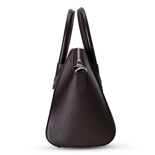 Bloominbag Aria Walnut Brown Small Hakiki Deri Kadın El & Omuz Çantası