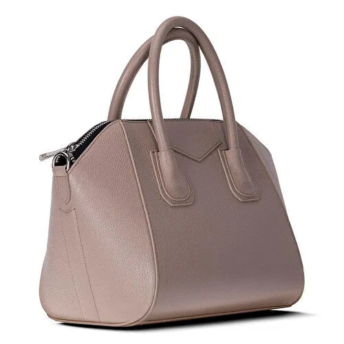 Bloominbag Aria Mink Taupe Medium Hakiki Deri Kadın El & Omuz Çantası