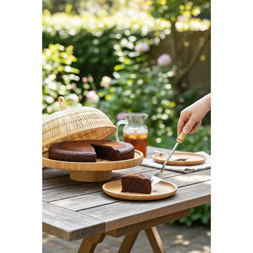 Bambum Mundo Bambu Saplı Oluklu Kevgir 35*7,5cm Bambum Mundo Bambu Saplı Oluklu Kevgir 35*7,5cm