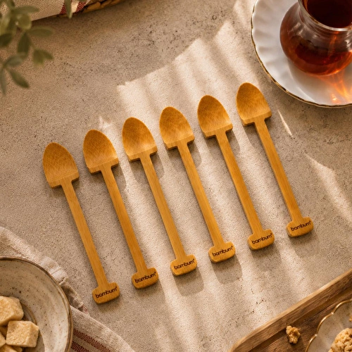 Bambum Magi Çay Kaşık - Bambu Çay Kaşığı 6 Lı