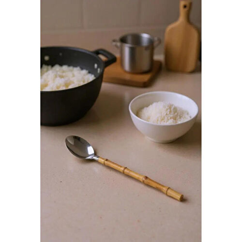 Bambum Mundo Bambu Saplı Kaşık 32*5cm Bambum Mundo Bambu Saplı Kaşık 32*5cm