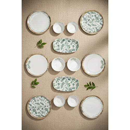 Bambum Moderna 14 Parça Kahvaltı Takımı Yaprak