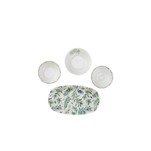 Bambum Moderna 14 Parça Kahvaltı Takımı Yaprak Bambum Moderna 14 Parça Kahvaltı Takımı Yaprak