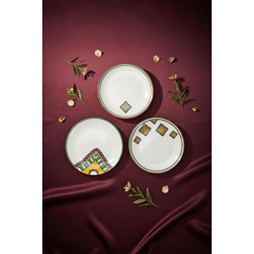 Bambum Moderna 14 Parça Kahvaltı Takımı Mustard