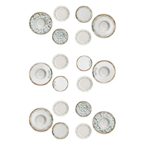 Bambum Moderna 24 Parça Yemek Takımı Yaprak