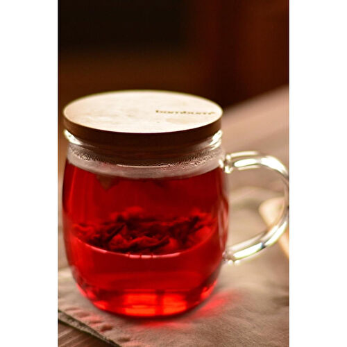 Bambum Dani Bambu Kapaklı Cam Kupa 350 Ml Bambum Dani Bambu Kapaklı Cam Kupa 350 Ml