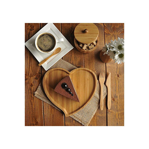 Bambum B2313 Amor - Kalp Tepsi Küçük Kahvaltılık Çerez Sunum Tepsisi (çerezli̇k Ve Kahvaltilik) Bambum B2313 Amor - Kalp Tepsi Küçük Kahvaltılık Çerez Sunum Tepsisi (çerezli̇k Ve Kahvaltilik)