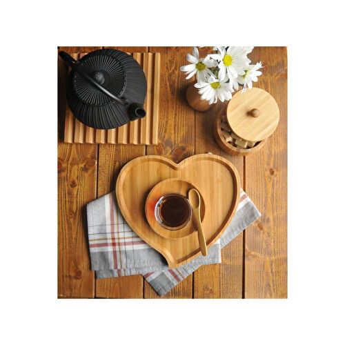 Bambum B2313 Amor - Kalp Tepsi Küçük Kahvaltılık Çerez Sunum Tepsisi (çerezli̇k Ve Kahvaltilik) Bambum B2313 Amor - Kalp Tepsi Küçük Kahvaltılık Çerez Sunum Tepsisi (çerezli̇k Ve Kahvaltilik)