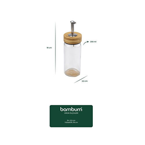 Bambum Mima Bambu Kapaklı Yağdanlık 200ml