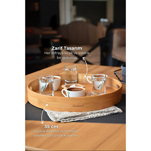 Bambum Carne 35 Cm Yuvarlak Tepsi