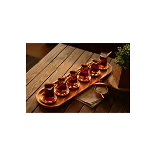 Bambum Bej Latte Uzun Dikdörtgen Servis Tepsisi B2880 60x17cm