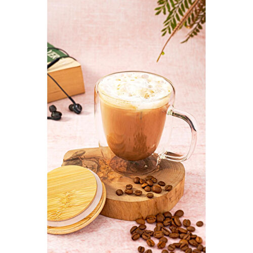 Bambum Chado Çift Cidarlı Cam Çay Bardağı 300ml