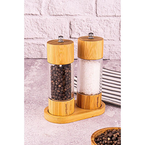Bambum Pepper 2’li Tuz & Karabiber Öğütücü Set