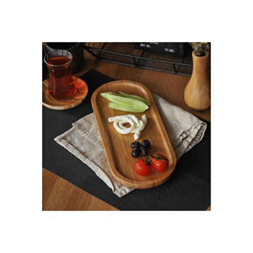 Bambum Latte Dikdörtgen Tepsi Küçük