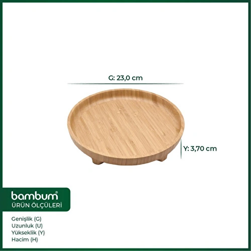 Bambum Olimpius Ayaklı Sunum Tepsisi Yuvarlak 23 Cm Bambum Olimpius Ayaklı Sunum Tepsisi Yuvarlak 23 Cm