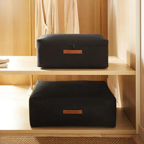 Ocean Home Textile 2'li Siyah Renk Jüt Baza Altı Hurç Set 1 Adet 52 X 28 X 21 / 1 Adet 62 X 46 X 22 Cm Ocean Home Textile 2'li Siyah Renk Jüt Baza Altı Hurç Set 1 Adet 52 X 28 X 21 / 1 Adet 62 X 46 X 22 Cm