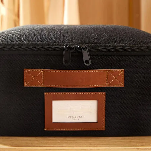 Ocean Home Textile Siyah Renk Jüt Destekli Kutu Hurç 31 X 38 X 12 Cm Ocean Home Textile Siyah Renk Jüt Destekli Kutu Hurç 31 X 38 X 12 Cm