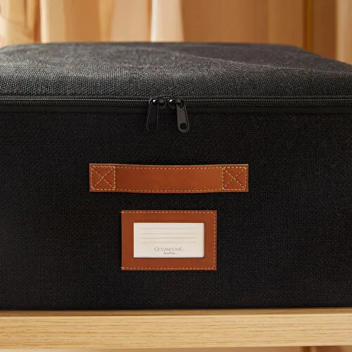 Ocean Home Textile Siyah Renk Jüt Destekli Kutu Hurç 45 X 55 X 18 Cm Ocean Home Textile Siyah Renk Jüt Destekli Kutu Hurç 45 X 55 X 18 Cm