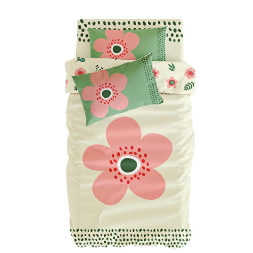 Itsy Bitsy Kids Petit Fleur Çift Taraflı Müslin Çok Renkli Çocuk Nevresim Seti 140x200cm