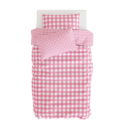 Itsy Bitsy Kids Gingham Pembe Nevresim Seti , Multicolor , 140x200 Cm