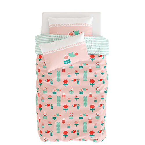 Itsy Bitsy Kids Amulet Bebek Nevresim Seti, Pembe, 100x150cm