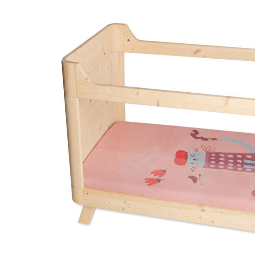 Itsy Bitsy Kids Kitty Of Queens Pamuk Saten Pembe Bebek Çarşaf Seti 80x140cm