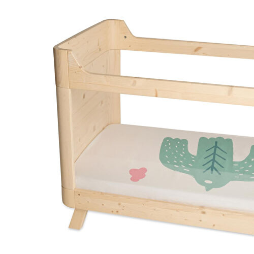 Itsy Bitsy Kids Bird Of Life Pamuk Saten Mint Yeşili Bebek Çarşaf Seti 80x140cm