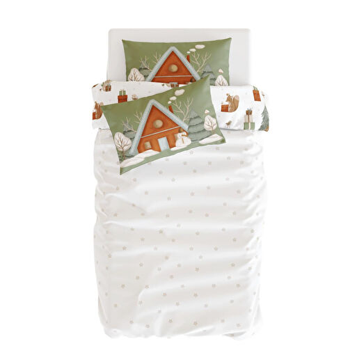 Itsy Bitsy Kids Bird Of Life Tek Kişilik Çarşaf Seti, Mint Yeşili, 90x190cm