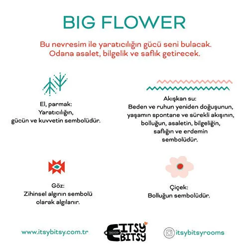 Itsy Bitsy Kids Big Flower Pamuk Saten Pembe Çocuk Çarşaf Seti 90x190cm