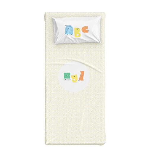 Itsy Bitsy Kids Alphabed Bebek Çarşaf Seti, Çok Renkli, 80x140
