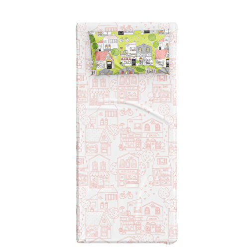 Itsy Bitsy Kids Neighbors Bebek Çarşaf Seti, Çok Renkli, 80x140cm