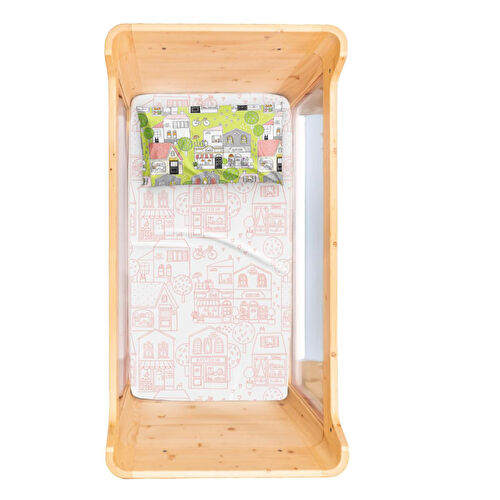 Itsy Bitsy Kids Neighbors Bebek Çarşaf Seti, Çok Renkli, 80x140cm