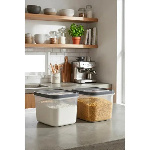 Vienev 2'li 15 Litre Sürgülü Kapaklı Çok Amaçlı Un Bakliyat Erzak Saklama Kabı