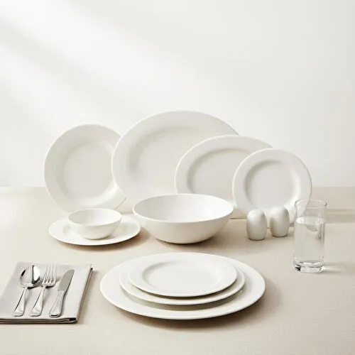 Royal Canterbury Verona White 55 Parça Yemek Takimi Royal Canterbury Verona White 55 Parça Yemek Takimi