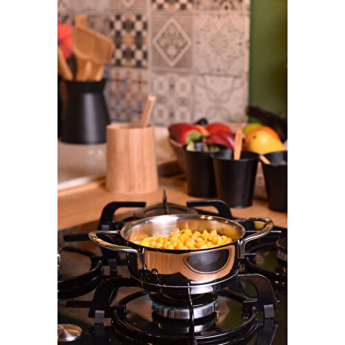 Bambum Daphne - Çelik Tencere Sığ 12x5 Cm