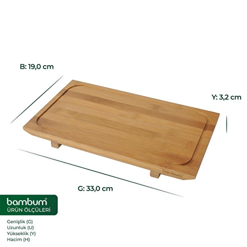 Bambum Riba - Servis Tahtası Büyük 33x19x3.2 Cm