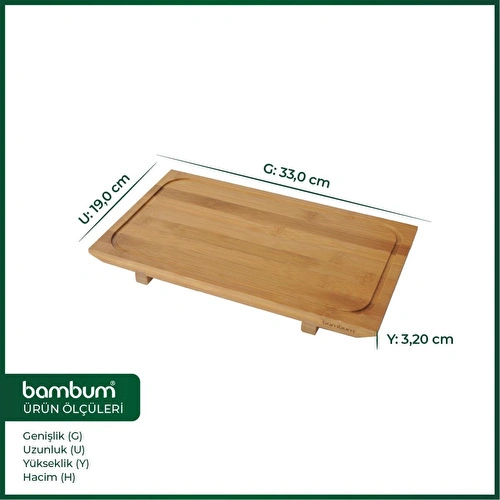 Bambum Riba - Servis Tahtası Büyük 33x19x3.2 Cm