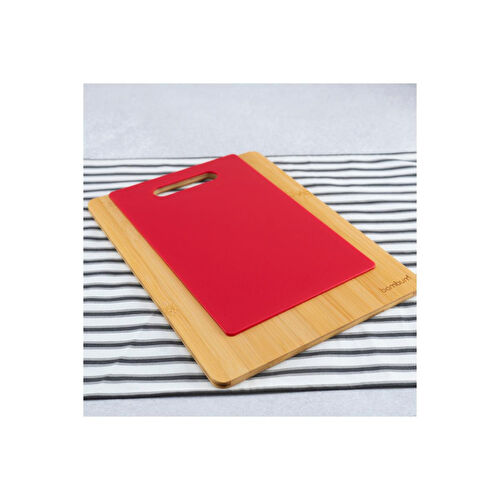 Bambum Leona Ikili Kesme Tahtası Kırmızı Bambum Leona Ikili Kesme Tahtası Kırmızı
