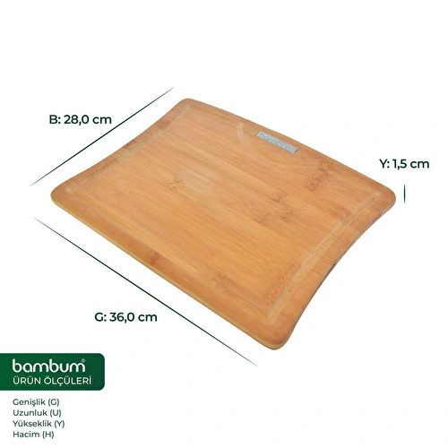 Bambum Vasko - Kesme - Steak Tahtası Büyük B2541