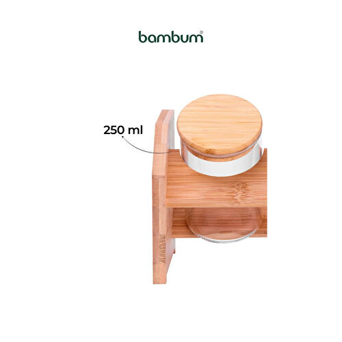 Bambum Tier 5 Parça Tek Katlı Standlı Baharatlık Küçük