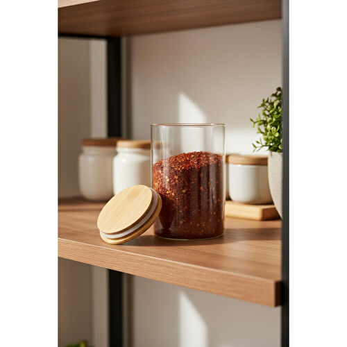 Bambum Ciri Bambu Kapaklı Baharatlık 15 Cm