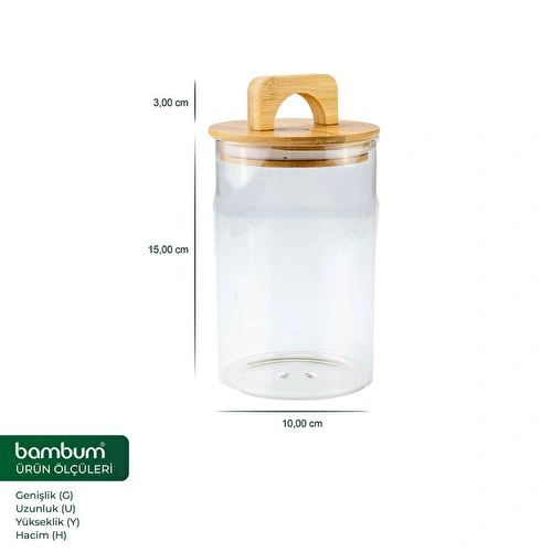 Bambum Ciri Bambu Kapaklı Baharatlık 15 Cm Bambum Ciri Bambu Kapaklı Baharatlık 15 Cm