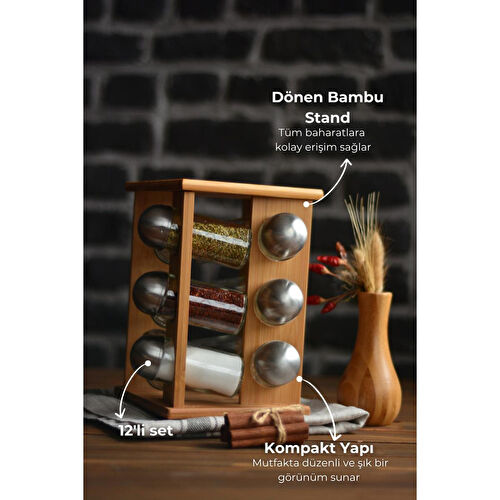 Bambum Fontina 12 Li Baharatlık Takımı 13 Parça