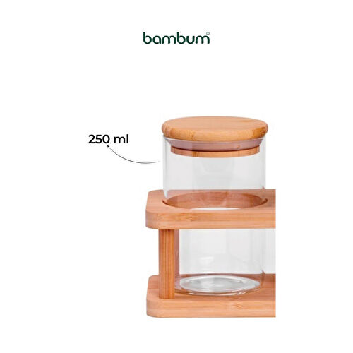 Bambum Andra 4 Parça Standlı Baharatlık Seti Küçük Bambum Andra 4 Parça Standlı Baharatlık Seti Küçük