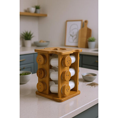 Bambum Festival Bambu Standlı 12'li Dönen Baharatlık