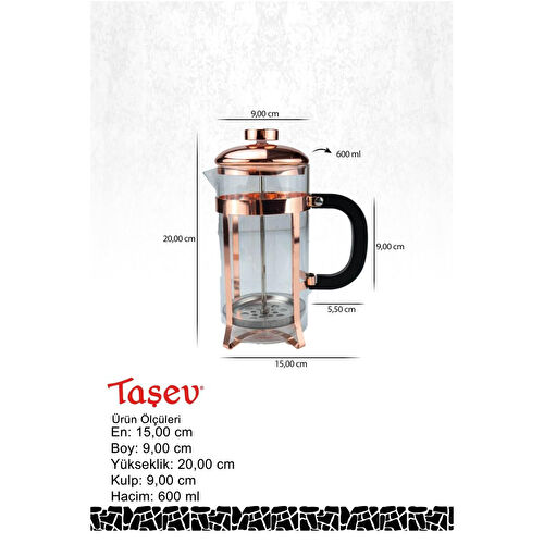 Bambum Taşev Holmes French Press Set 600 Ml