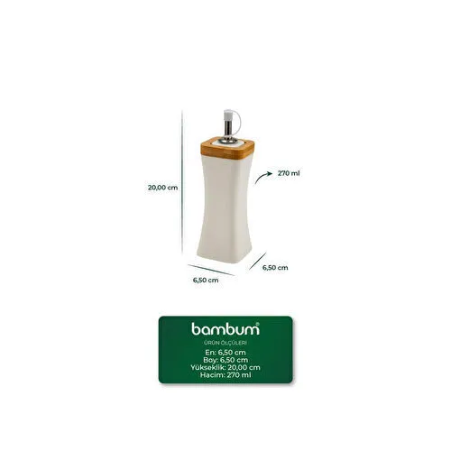 Bambum Shaggy Bambu Standlı Yağlık Sirkelik Tuzluk Ve Biberlik